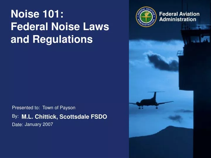 noise 101 federal noise laws and regulations