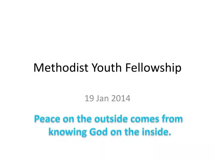 methodist youth fellowship