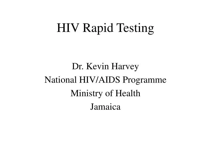 hiv rapid testing