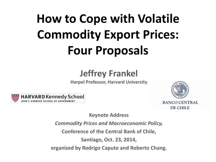 how to cope with volatile commodity export prices four proposals