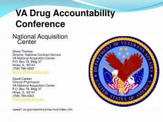 VA Drug Accountability Conference