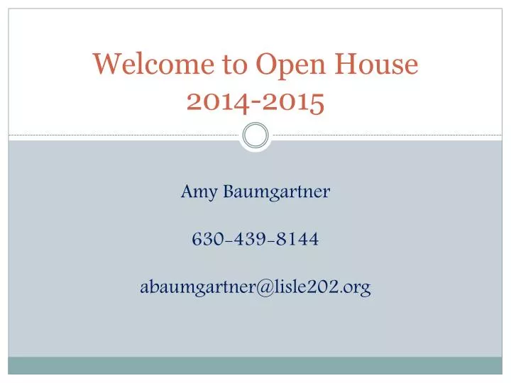 welcome to open house 2014 2015
