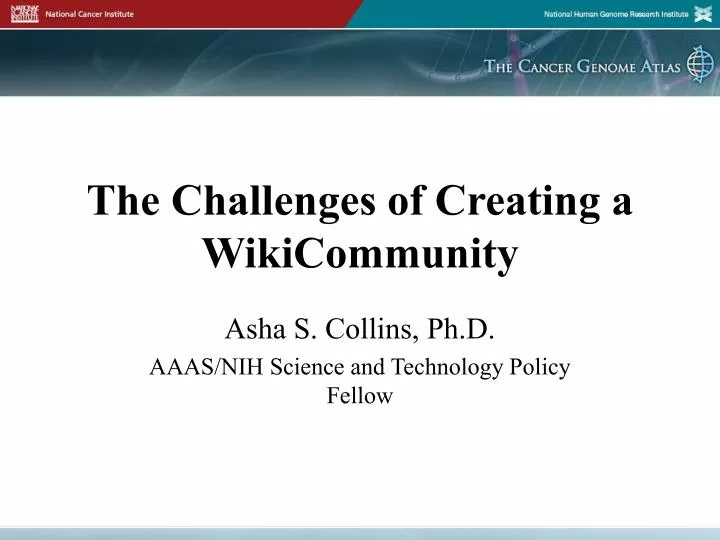 the challenges of creating a wikicommunity