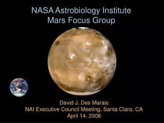 NASA Astrobiology Institute Mars Focus Group