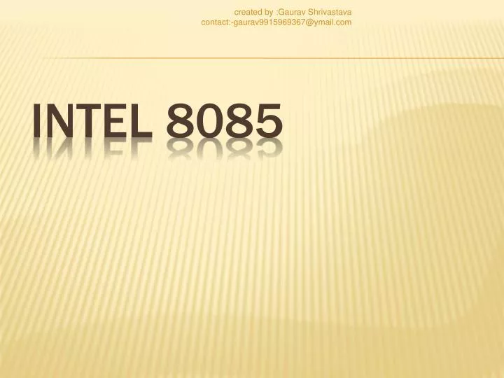 intel 8085