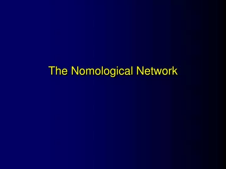 the nomological network