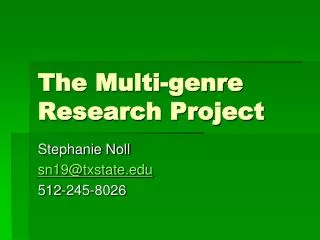 The Multi-genre Research Project