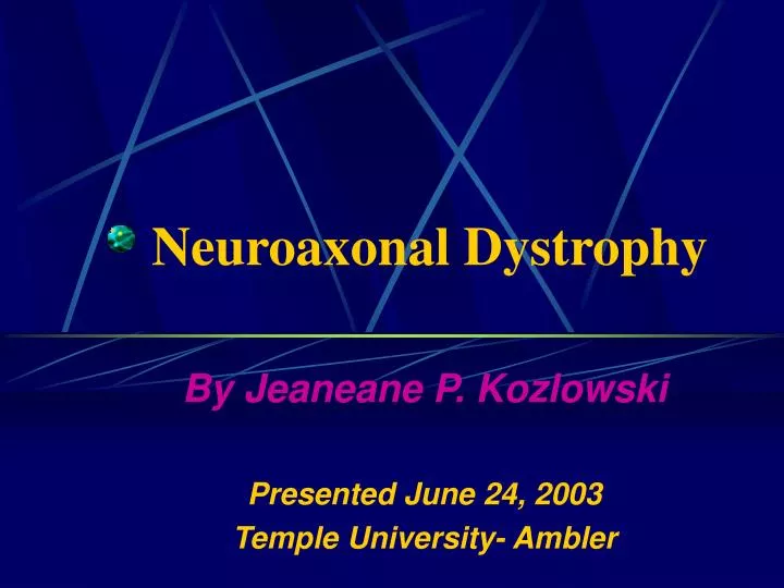neuroaxonal dystrophy