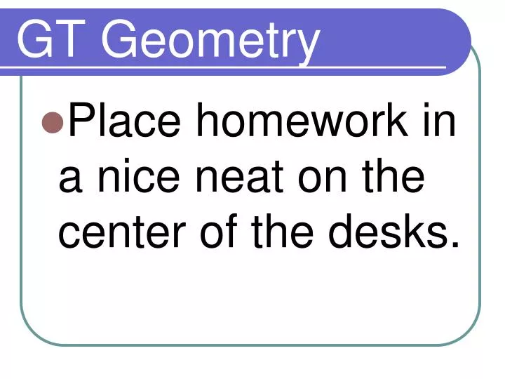 gt geometry