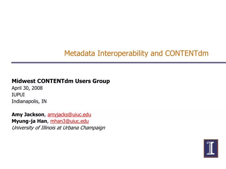 metadata interoperability and contentdm