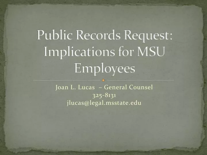 public records request implications for msu employees