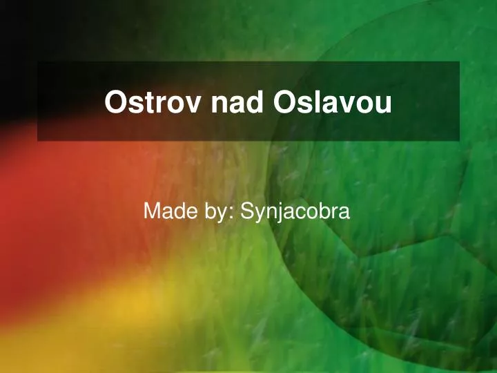 ostrov nad oslavou