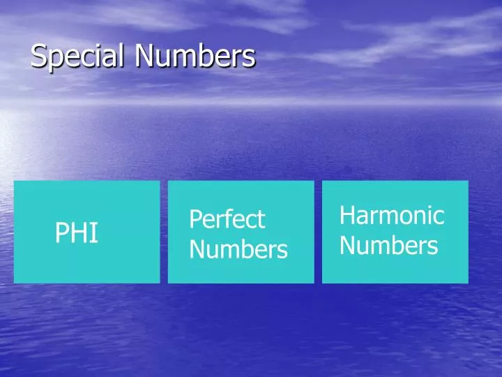 special numbers
