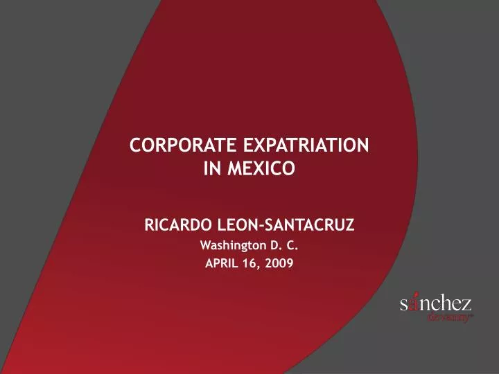 corporate expatriation in mexico