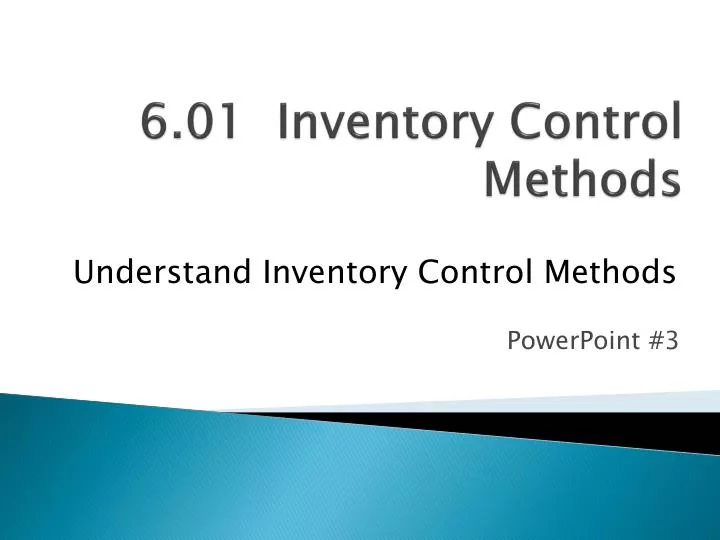 6 01 inventory control methods