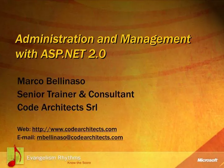 administration and management with asp net 2 0