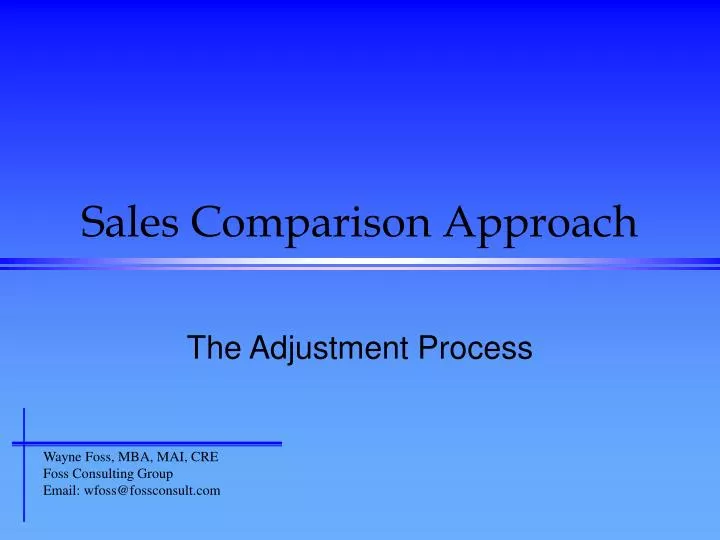 sales comparison approach