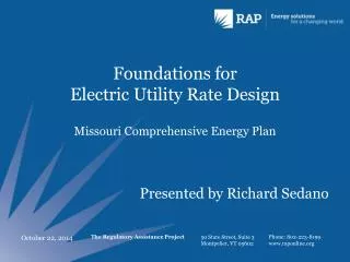Foundations for Electric Utility Rate Design
