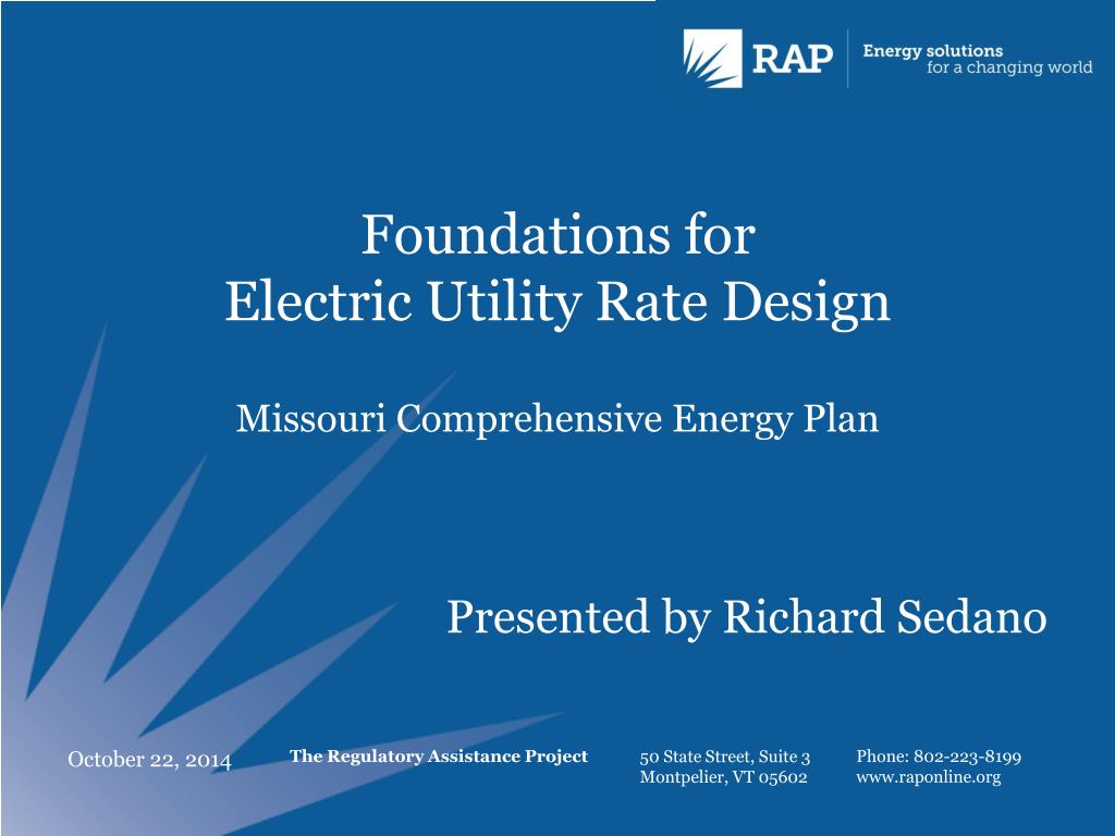 PPT - Foundations for Electric Utility Rate Design PowerPoint ...