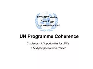 Challenges &amp; Opportunities for LDCs a field perspective from Yemen