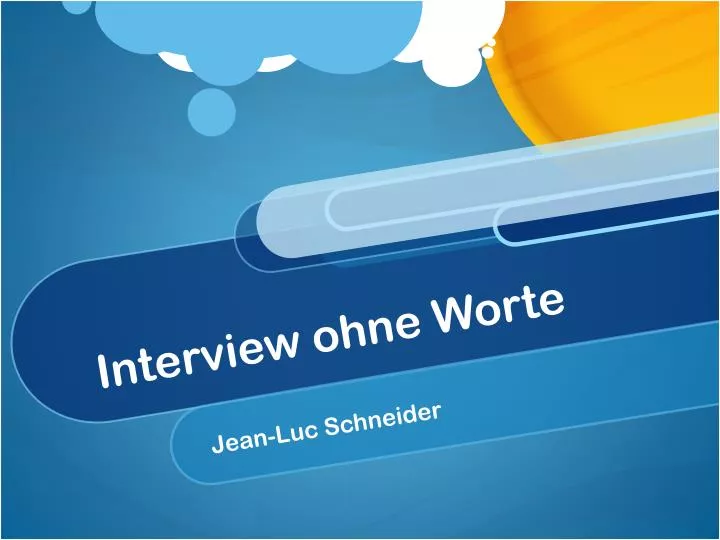 interview ohne worte