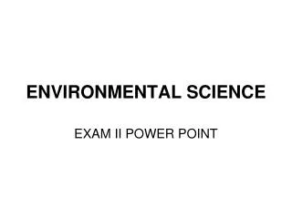 ENVIRONMENTAL SCIENCE