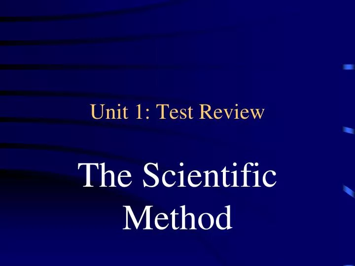 unit 1 test review