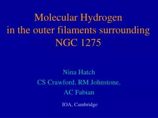 Molecular Hydrogen in the outer filaments surrounding NGC 1275