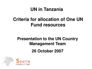 UN in Tanzania