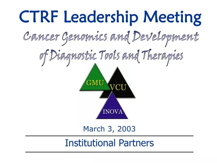 ctrf leadership meeting