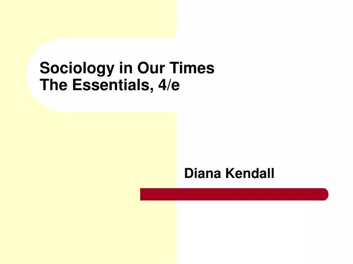 sociology in our times the essentials 4 e