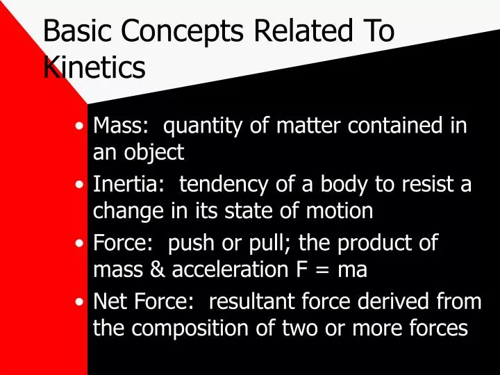 basic concepts related to kinetics