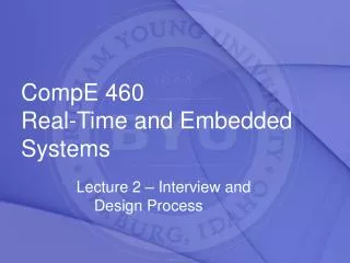 CompE 460 Real-Time and Embedded Systems