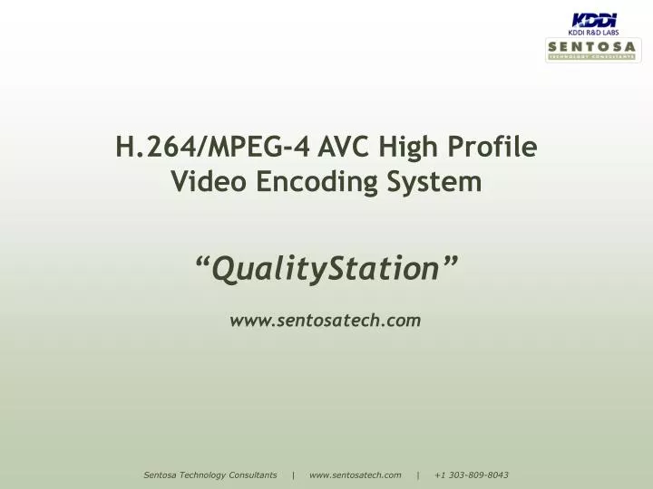 h 264 mpeg 4 avc high profile video encoding system