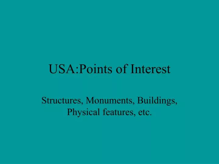 usa points of interest