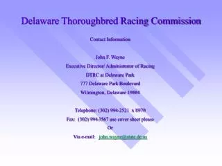 Delaware Thoroughbred Racing Commission