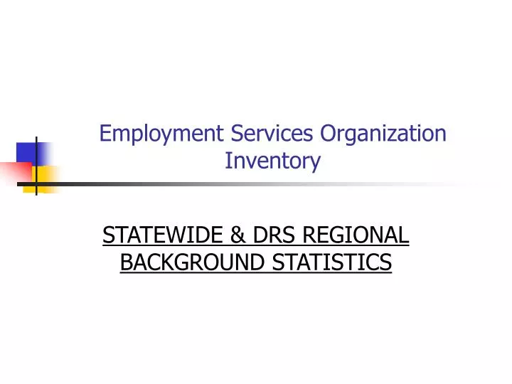 employment services organization inventory