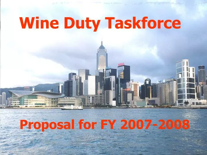 wine duty taskforce