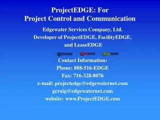 ProjectEDGE: For Project Control and Communication