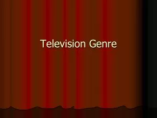 Television Genre