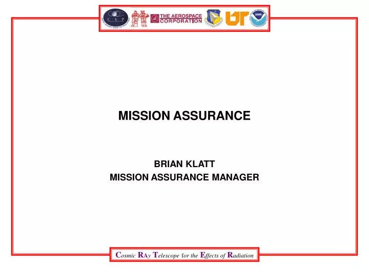 mission assurance
