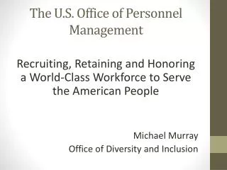 PPT - U.S. Office Of Personnel Management Office Of Inspector General ...