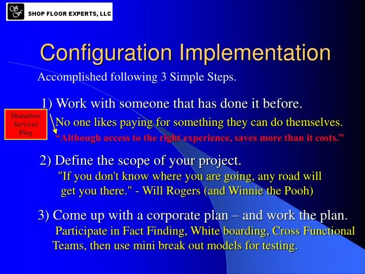 configuration implementation