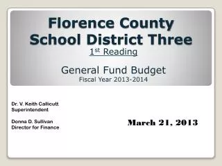Florence County School District Three