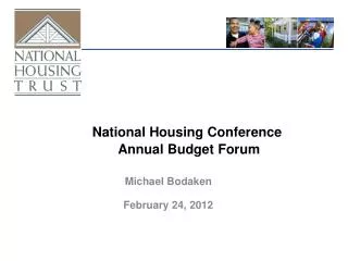 National Housing Conference Annual Budget Forum