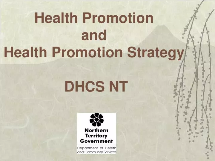 health promotion and health promotion strategy dhcs nt