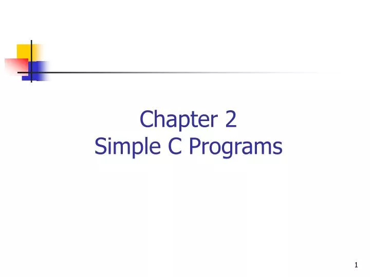 chapter 2 simple c programs
