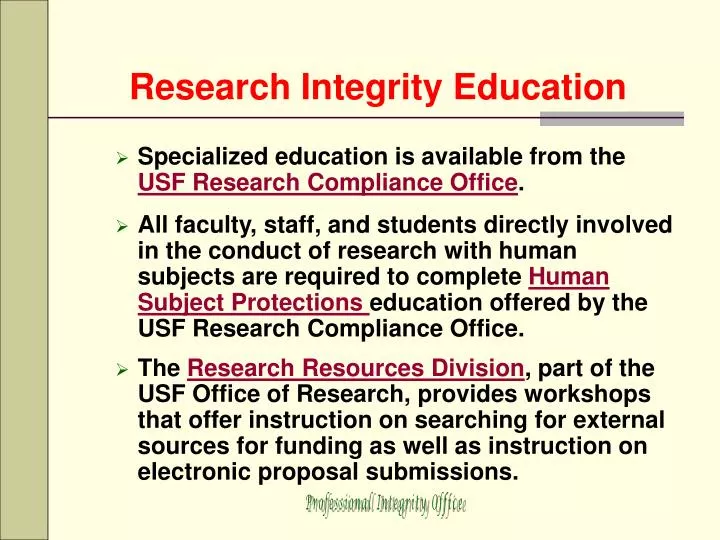 research integrity education