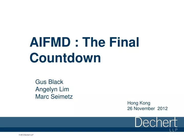 aifmd the final countdown