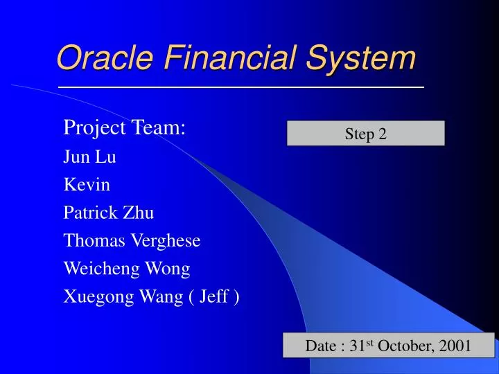 oracle financial system